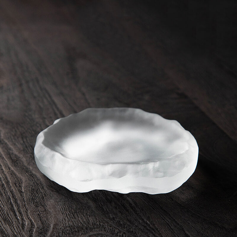 Chinese Handmade Traditional Transparent Liuli Ice-stone Teacup