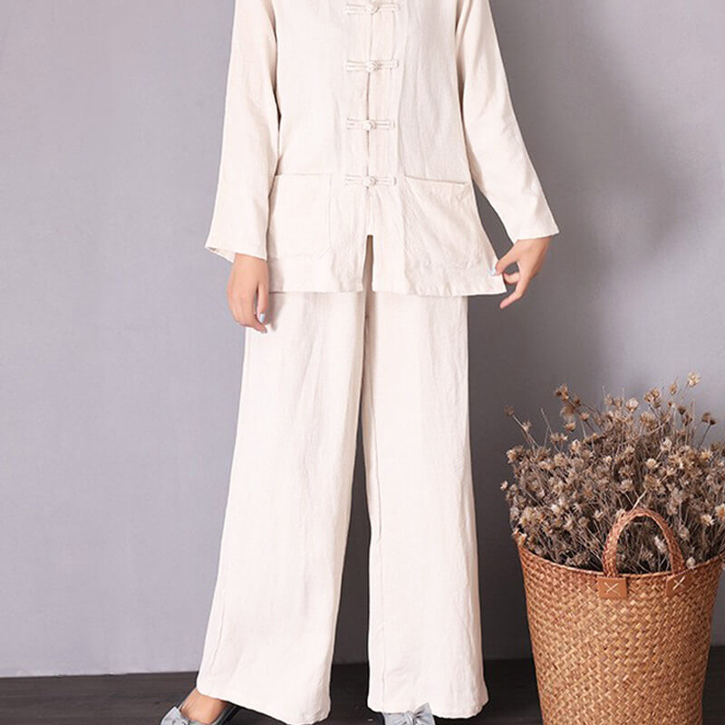 Loose Linen White Unisex Casual Pants - Li Ziqi Fairy Style Clothes Ha – Li  Ziqi Shop