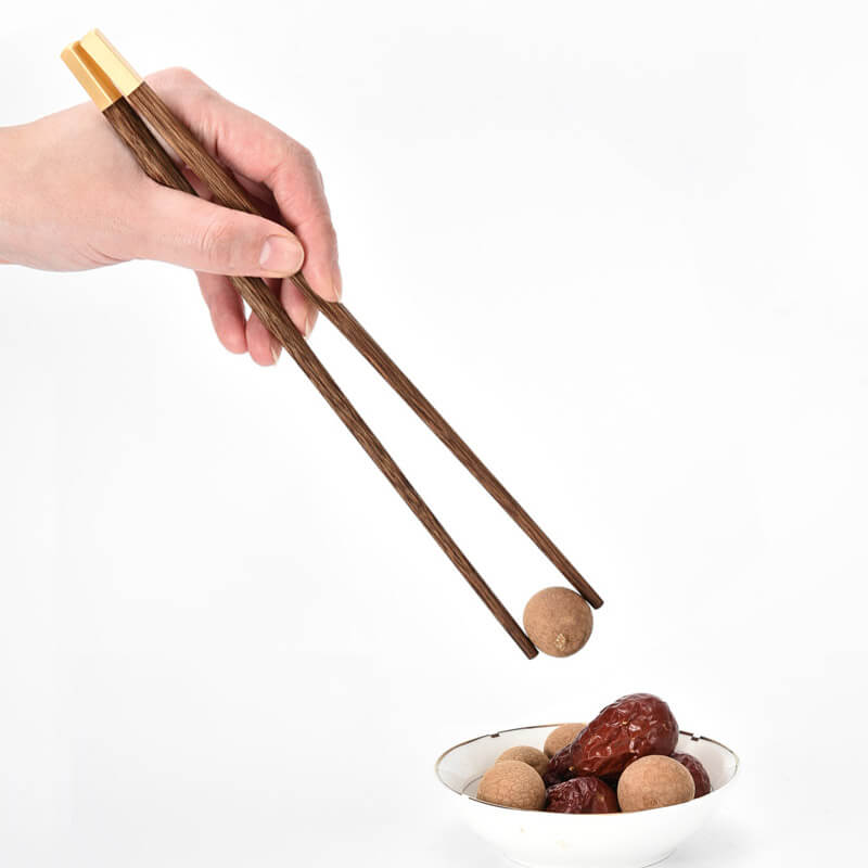 Chinese Traditional Tableware Kit - Wooden Chopsticks + Stainless Steel Spoon