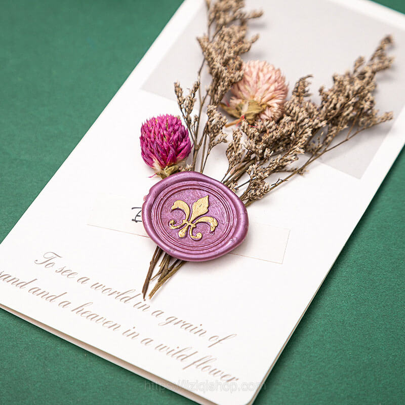 Letter Wax Seal Stamp Kit with Botanical Twig Design (7 Pieces) 