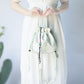 Chinese Classical Handmade Han Element Embroidered Antique Canvas Hanfu Portable Bag