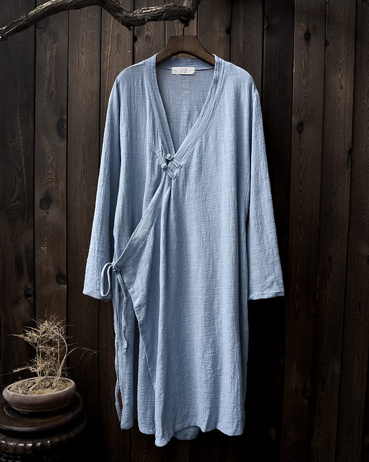 Loose Cotton And Linen Retro Hanfu Long Section Shirt - Li Ziqi Fairy – Li  Ziqi Shop